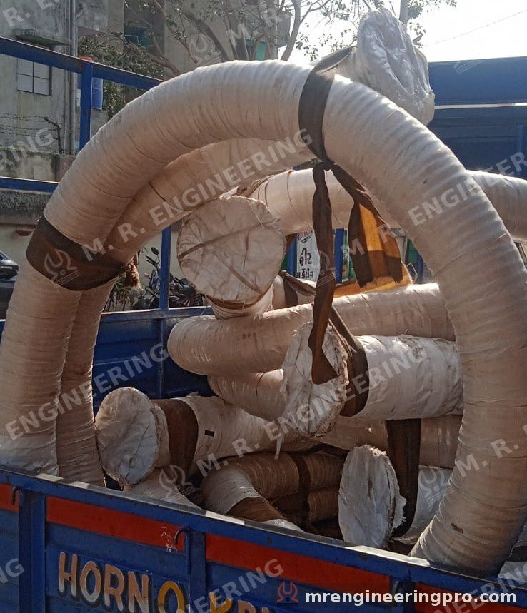 Cement rubber hose 4 inch ID, supplied in coils