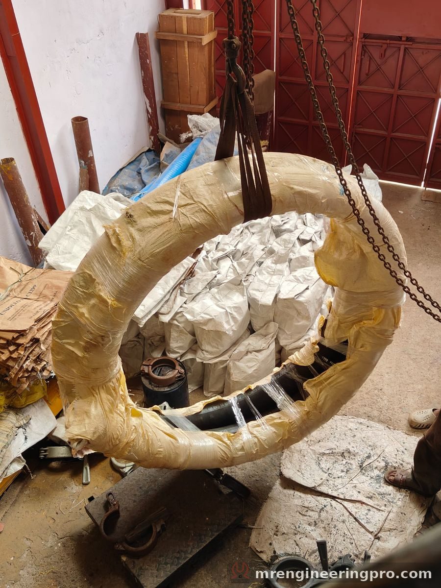 12 metre DN125 concrete delivery hose, packed