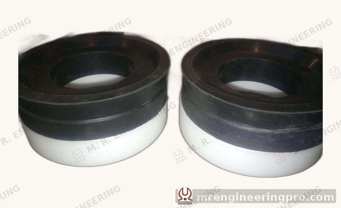 Ram piston with guide ring for Putzmeister concrete pump